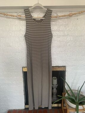 Marine Layer Lexi Rib Striped Sleeveless Maxi Dress